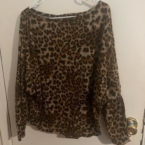 Leopard Cheetah batwing lightweight sweater